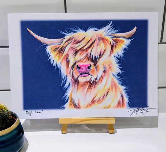 'Deja Moo!' A4 Print