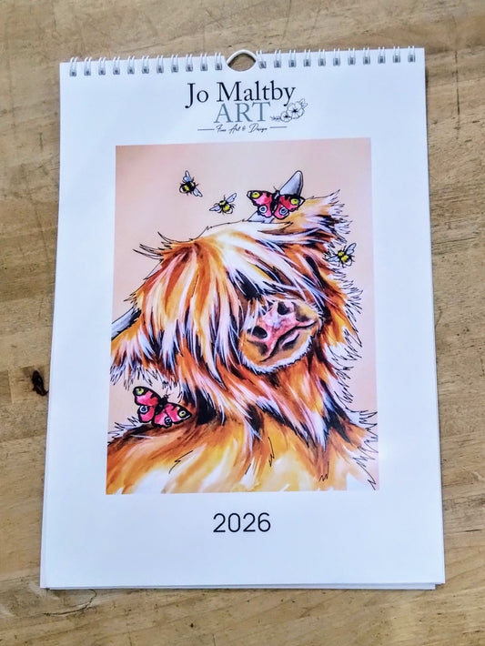 2026 Highland Cow Calendar