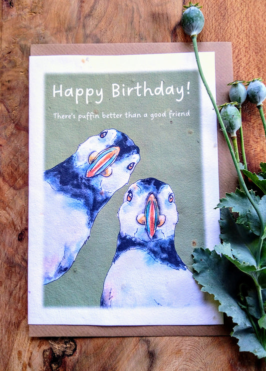 There's Puffin Better Than a Good Friend Wildflower Seed Card